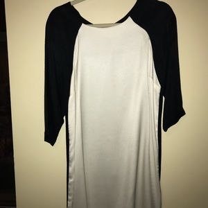 White dress with black sleeves